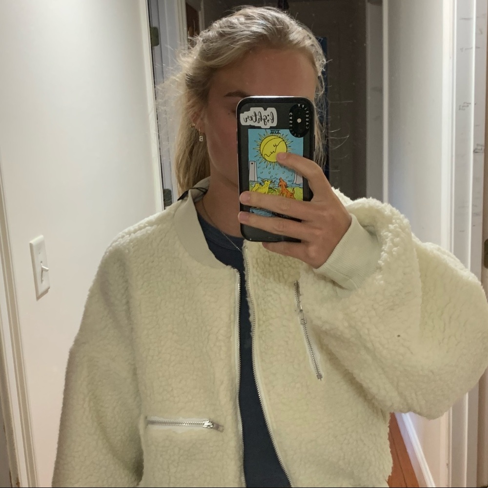 Cream Pretty Little Things teddy coat